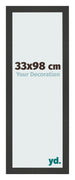 Fotokader 33x98cm Zwart Houtnerf MDF Bologna Voorzijde Maat | Yourdecoration.be