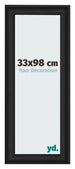 Fotokader 33x98cm Zwart Houtnerf MDF Lazio Voorzijde Maat | Yourdecoration.be