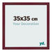 Fotokader 35x35 cm Wijnrood Geveegd MDF Bologna Voorzijde Maat | Yourdecoration.be