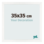 Fotokader 35x35 cm Wit Hoogglans MDF Bologna Voorzijde Maat | Yourdecoration.be