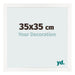 Fotokader 35x35 cm Wit Hoogglans MDF Bologna Voorzijde Maat | Yourdecoration.be