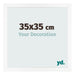 Fotokader 35x35 cm Wit Mat MDF Bologna Voorzijde Maat | Yourdecoration.be
