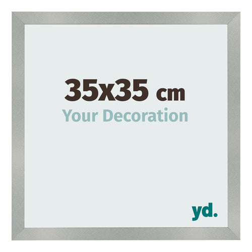 Fotokader 35x35cm Aluminium Geborsteld MDF Bologna Voorzijde Maat | Yourdecoration.be