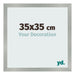 Fotokader 35x35cm Aluminium Geborsteld MDF Bologna Voorzijde Maat | Yourdecoration.be