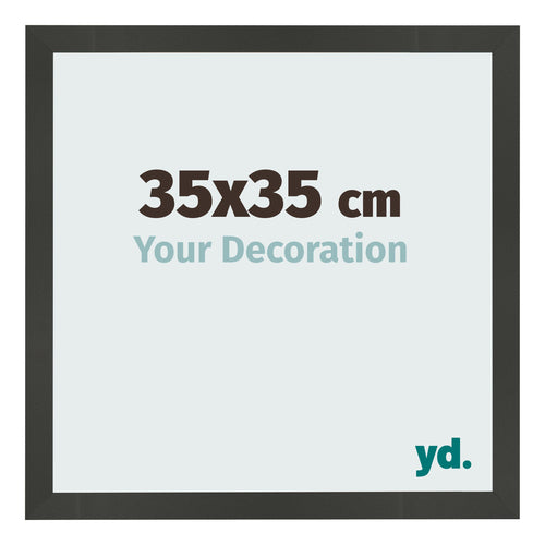 Fotokader 35x35cm Antraciet MDF Bologna Voorzijde Maat | Yourdecoration.be