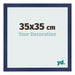 Fotokader 35x35cm Donkerblauw Geveegd MDF Bologna Voorzijde Maat | Yourdecoration.be