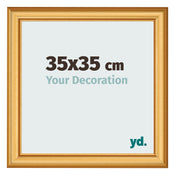 Fotokader 35x35cm Goud Mat MDF Lazio Voorzijde Maat | Yourdecoration.be
