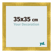 Fotokader 35x35cm Goud Vintage MDF Pisa Voorzijde Maat | Yourdecoration.be