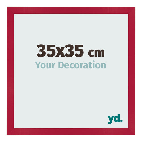 Fotokader 35x35cm Rood MDF Bologna Voorzijde Maat | Yourdecoration.be