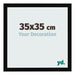 Fotokader 35x35cm Zwart Hoogglans MDF Bologna Voorzijde Maat | Yourdecoration.be