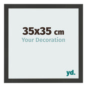 Fotokader 35x35cm Zwart Houtnerf MDF Bologna Voorzijde Maat | Yourdecoration.be