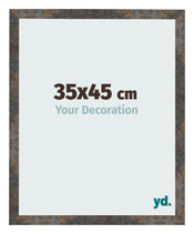 Fotokader 35x45 cm Geoxideerd Metaal MDF Bologna Voorzijde Maat | Yourdecoration.be