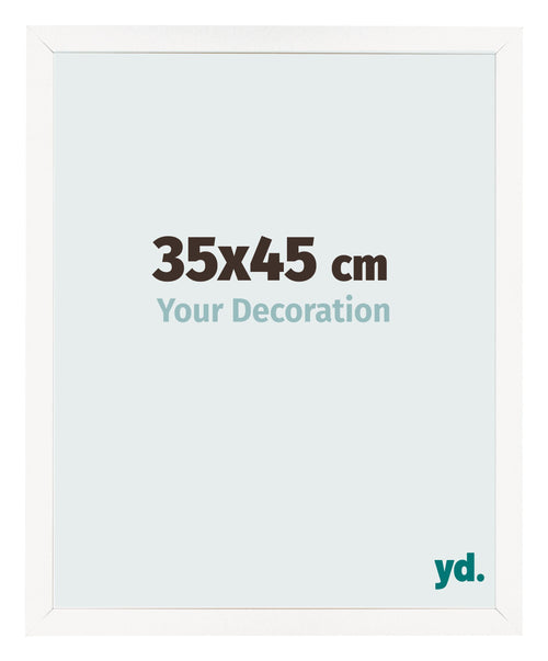 Fotokader 35x45 cm Wit Hoogglans MDF Bologna Voorzijde Maat | Yourdecoration.be
