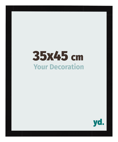 Fotokader 35x45cm Zwart Hoogglans MDF Bologna Voorzijde Maat | Yourdecoration.be