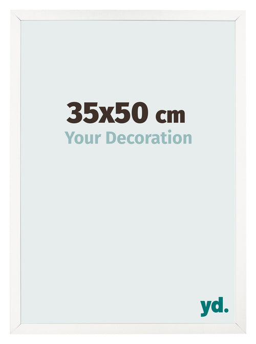 Fotokader 35x50 cm Wit Hoogglans MDF Bologna Voorzijde Maat | Yourdecoration.be