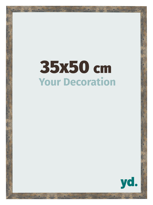 Fotokader 35x50cm Blauw Goud Gemeleerd MDF Bologna Voorzijde Maat | Yourdecoration.be