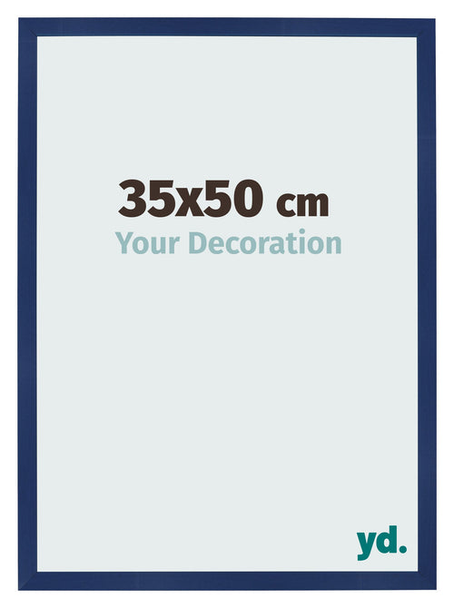 Fotokader 35x50cm Donkerblauw Geveegd MDF Bologna Voorzijde Maat | Yourdecoration.be