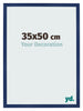 Fotokader 35x50cm Donkerblauw Geveegd MDF Bologna Voorzijde Maat | Yourdecoration.be