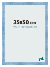Fotokader 35x50cm Helder Blauw Geveegd MDF Pisa Voorzijde Maat | Yourdecoration.be