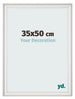 Fotokader 35x50cm Wit Geveegd MDF Lazio Voorzijde Maat | Yourdecoration.be
