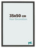Fotokader 35x50cm Zwart Houtnerf MDF Bologna Voorzijde Maat | Yourdecoration.be