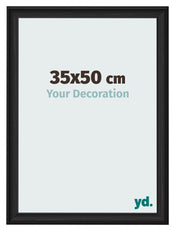 Fotokader 35x50cm Zwart Houtnerf MDF Lazio Voorzijde Maat | Yourdecoration.be