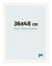 Fotokader 36x48 cm Wit Hoogglans MDF Bologna Voorzijde Maat | Yourdecoration.be