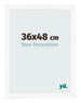Fotokader 36x48 cm Wit Mat MDF Bologna Voorzijde Maat | Yourdecoration.be