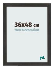Fotokader 36x48 cm Zwart Mat MDF Bologna Voorzijde Maat | Yourdecoration.be