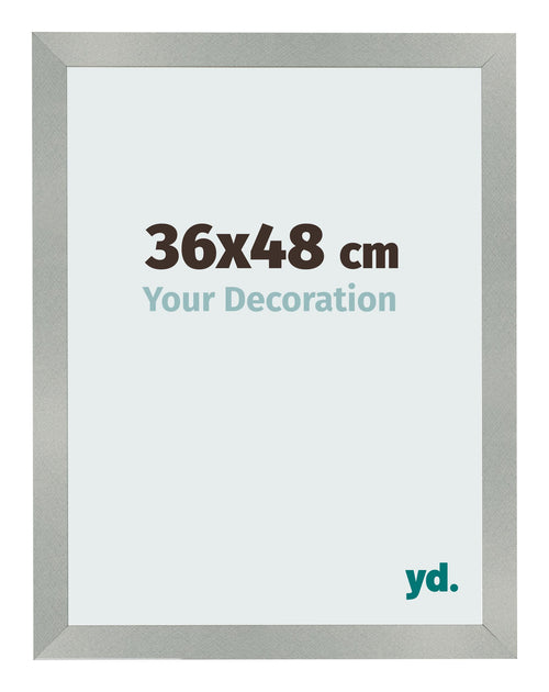 Fotokader 36x48cm Aluminium Geborsteld MDF Bologna Voorzijde Maat | Yourdecoration.be