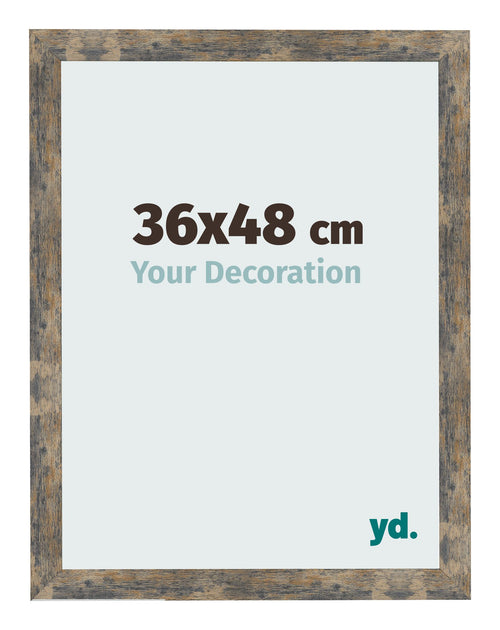 Fotokader 36x48cm Blauw Goud Gemeleerd MDF Bologna Voorzijde Maat | Yourdecoration.be