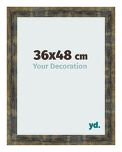 Fotokader 36x48cm Blauw Goud Gemeleerd MDF Pisa Voorzijde Maat | Yourdecoration.be