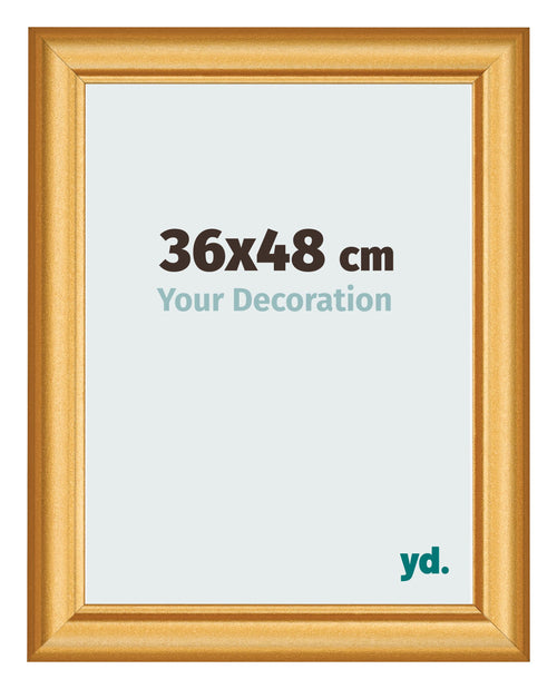 Fotokader 36x48cm Goud Mat MDF Lazio Voorzijde Maat | Yourdecoration.be