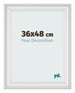 Fotokader 36x48cm Wit Geveegd MDF Lazio Voorzijde Maat | Yourdecoration.be