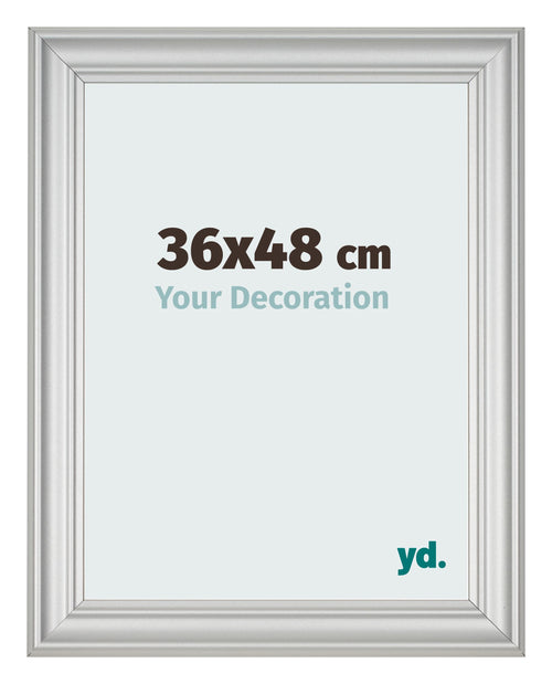 Fotokader 36x48cm Zilver Mat MDF Lazio Voorzijde Maat | Yourdecoration.be