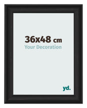 Fotokader 36x48cm Zwart Houtnerf MDF Lazio Voorzijde Maat | Yourdecoration.be