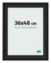 Fotokader 36x48cm Zwart Houtnerf MDF Lazio Voorzijde Maat | Yourdecoration.be