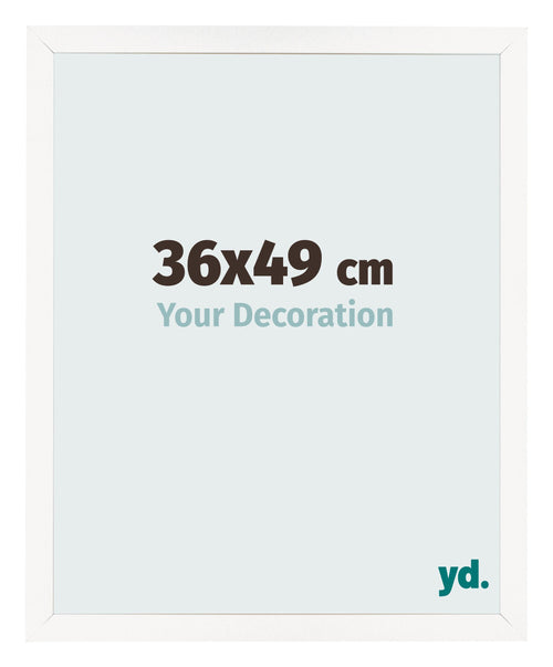 Fotokader 36x49 cm Wit Hoogglans MDF Bologna Voorzijde Maat | Yourdecoration.be