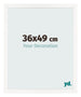 Fotokader 36x49 cm Wit Hoogglans MDF Bologna Voorzijde Maat | Yourdecoration.be