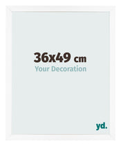 Fotokader 36x49 cm Wit Mat MDF Bologna Voorzijde Maat | Yourdecoration.be