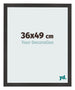Fotokader 36x49 cm Zwart Mat MDF Bologna Voorzijde Maat | Yourdecoration.be