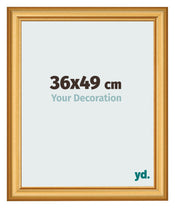 Fotokader 36x49cm Goud Mat MDF Lazio Voorzijde Maat | Yourdecoration.be