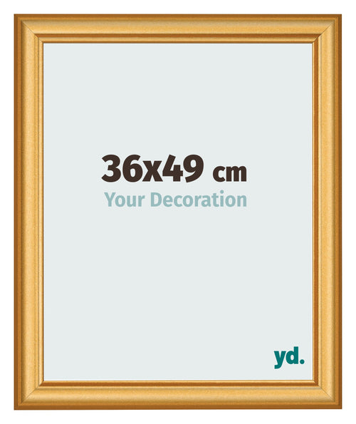 Fotokader 36x49cm Goud Mat MDF Lazio Voorzijde Maat | Yourdecoration.be