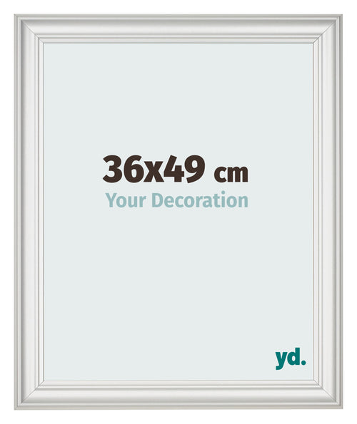 Fotokader 36x49cm Wit Geveegd MDF Lazio Voorzijde Maat | Yourdecoration.be