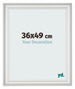 Fotokader 36x49cm Wit Geveegd MDF Lazio Voorzijde Maat | Yourdecoration.be