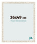 Fotokader 36x49cm Wit Vintage MDF Bologna Voorzijde Maat | Yourdecoration.be