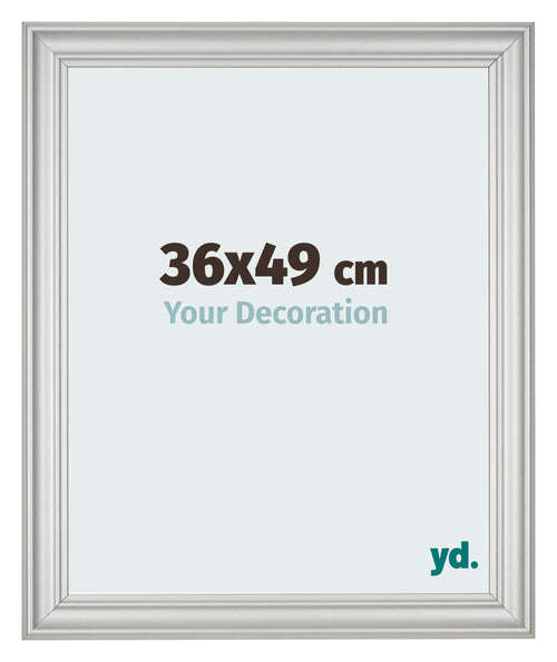 Fotokader 36x49cm Zilver Mat MDF Lazio Voorzijde Maat | Yourdecoration.be
