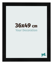 Fotokader 36x49cm Zwart Hoogglans MDF Pisa Voorzijde Maat | Yourdecoration.be