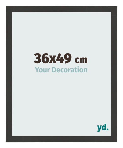 Fotokader 36x49cm Zwart Houtnerf MDF Bologna Voorzijde Maat | Yourdecoration.be