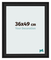 Fotokader 36x49cm Zwart Houtnerf MDF Lazio Voorzijde Maat | Yourdecoration.be
